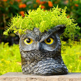 Owl Planter Owl Decor, Plant Pots Indoor with Drainage, Garden Planters for Outd Garden Plants