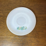 Vintage Anchor Hocking Fire King 34 Blue Carnation Floral Pattern Saucer Carnation