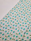 V & Co Fabric Vanessa Christenson Color Me Happy Green Floral Sew Quilt ONE YARD Flowering Plants