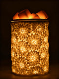 Sunflower Flower Wax Melt Warmer with Timer Dimmable White Ceramic Christmas ... Sunflower