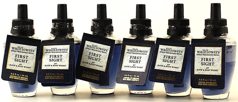QTY 6 - Bath & Body Works FIRST SIGHT Wallflowers Home Fragrance Oil Refills Bouquet