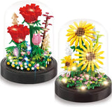 2 Flowers Bouquet Sunflowers - Rose Building Kit, Creative Bonsai Tree Succul... Sunflower