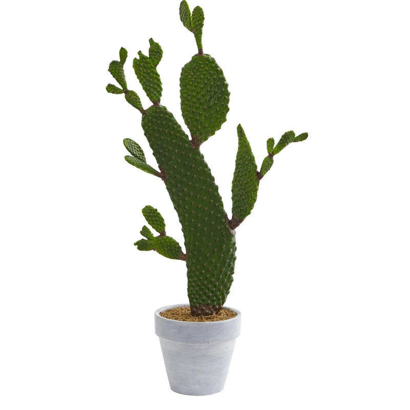 Nearly Natural 27Ó Cactus Artificial Plant Realistic Home Garden Decoration Green Plant