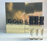 3 x DOLCE & GABBANA The One Gold Eau de Parfum Intense Spray Sample 1.5ml EDP
