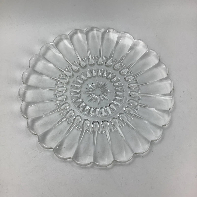 Vintage Mid Century Bubble Flower Sunflower Patterned Cake Plate Sunflower