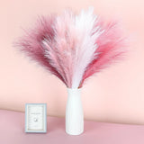 80 Pcs Pampas Grass Decor 21.7" Fluffy Pink White Violet Faux Short Pampas Gr... Pampas Grass