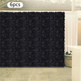 6 PCS Black Gothic Style Flowers Wall Panels Artificial Floral Wedding Decor NEW Hydrangea