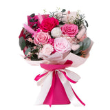 Flowers for Delivery Preserved Flower Small, Pink Bouquet Hydrangea
