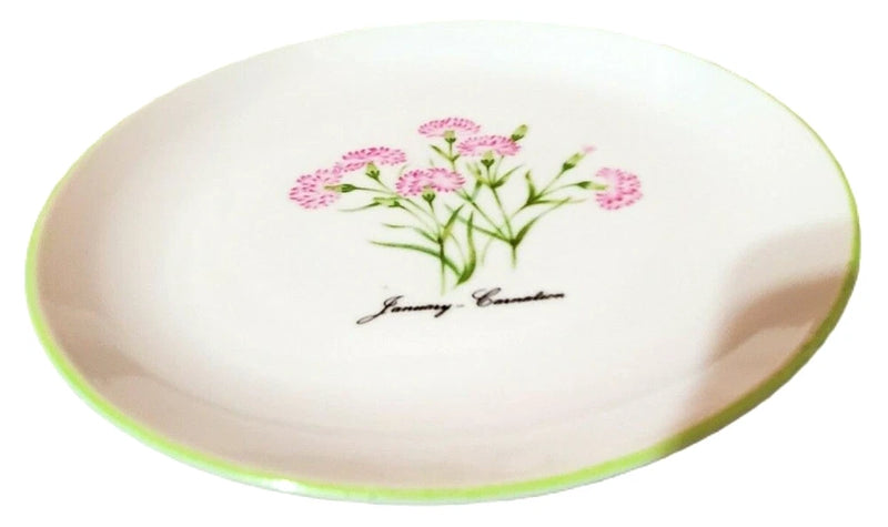 Vintage Birth Month and Flower JANUARY Carnation 7.5 In Plate Birthday Gift Carnation