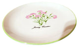Vintage Birth Month and Flower JANUARY Carnation 7.5 In Plate Birthday Gift Carnation