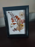Black  Framed Dried Pressed Flowers Under Glass Wall Hanging free standing Dried Flower