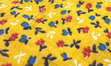 Ditzy Bright Yellow Blue Red Calico Floral Cotton BTHalfY #28 Flowering Plants