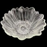 Vintage Indiana Glass Lily Pons Clear 7" Nappy Sunflower Flower Serving Bowl Sunflower