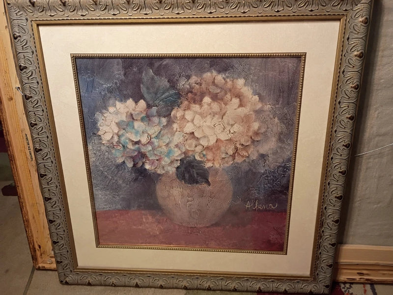 Albena Hristova Hydrangeas  Lithograph Framed w/glass Hydrangea