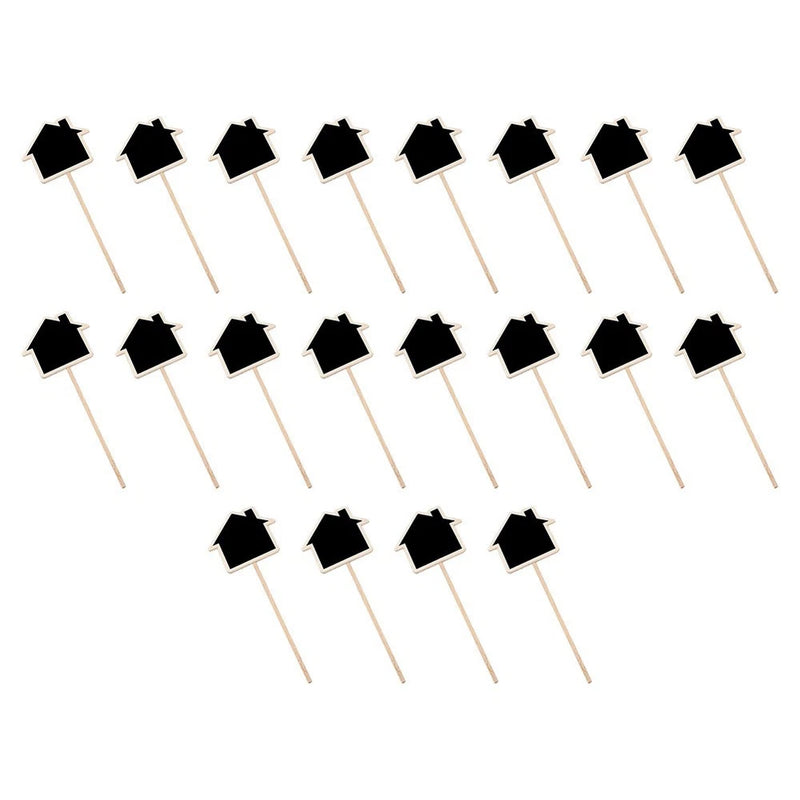 20 Pcs Reusable Chalkboard Plant Tags Wood for Garden Marker Applications Garden Plants