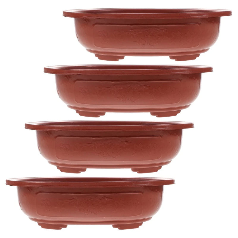 2 Pack Bonsai Tree Container Planting Pots Succulent Garden Starter Garden Plants