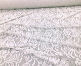 Embroidered Stretch Lace Apparel Fabric Sheer Ivory Floral PP31 Flowering Plants