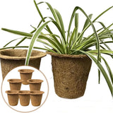 6 Pieces Coir Fiber Nursery Pots Garden Container for Lawn Living Room Patio Garden Plants