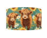 1.5" (1 yard) Highland Cow garden sunflower daisy Grosgrain Ribbon 1279503 Sunflower