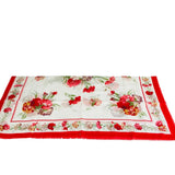Red and White Floral Scarf 31" x 31" Carnations Multicolors Beautiful Carnation