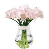 Real Touch Latex Calla Lily Bunch 14in Artificial Spring Flowers Pack of 20 Roses