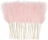 obbsie 150pcs Pink Faux Pampas Grass Decor, 21.6" Short Artificial Pompous Gr... Pampas Grass