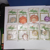 SILK TWIN Crush and Fade Resist Flower Petals 8 Packs NOS ANEMONE MUM CARNATIONS Carnation