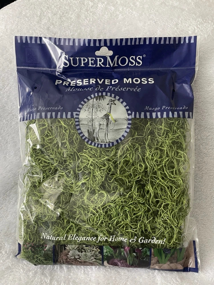 New in Package Supermoss Preserved Moss Floral Craft Decor Supplies Easter 4oz Green Plant