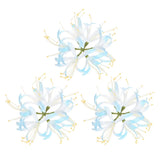 Artificial Flower Heads (7 Inch, Light Blue) 3 PCS - Spider Lily Silk Flowers Lily