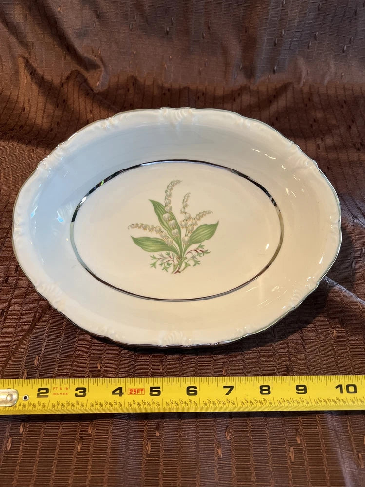Lily of The Valley VTG ROYAL HEIDELBERG GERMANY OVAL VEGGIE BOWLS 2 AVAILABLE Lily