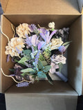 Lings Moment Flowers 15Ó Bridal Bouquet - Purple And Cream Bouquet