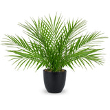 Fake Plant 15ÕÕ Artificial Palm Plant in Matte Black Pot Realistic Faux Tropi... Green Plant