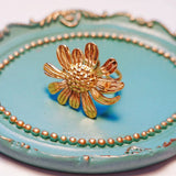 Gold Sunflower Ring: Adjustable Rings Sunflower