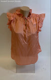 7 For All Mankind Women's Pink Blouse - Size Medium Roses