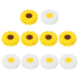 20mm Silicone Flower Beads, 10 Pcs Sunflower Bead, 2 Color Sunflower