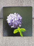 Original Oil Painting PURPLE HYDRANGEA dahlia IMPASTO textured flower art Hydrangea