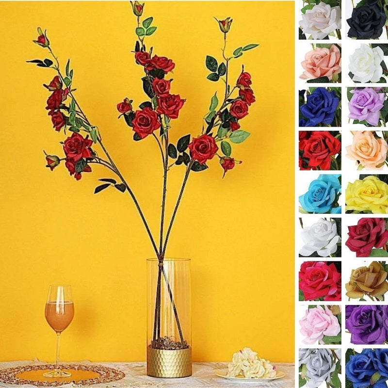 2 Silk Roses 38-Inch long Single Stem Bouquets Wedding Party Home Centerpieces Bouquet