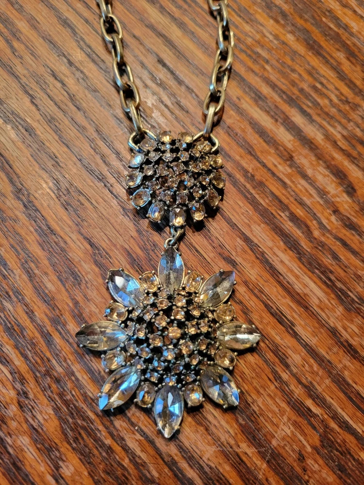 LOGO LINKS LORI GOLDSTEIN SUNFLOWER NECKLACE GOLD TONE Sunflower