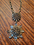 LOGO LINKS LORI GOLDSTEIN SUNFLOWER NECKLACE GOLD TONE Sunflower