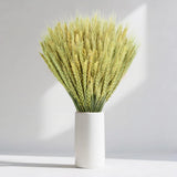 Sukh Dried Flowers for Vase - 50 Stems Natural Cyan Wheat Straw 13.39IN, Dried Flower