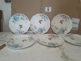 Lenox Butterfly Meadow Hydrangea  Accent  Dinner Plates 11"   Lot 6 Hydrangea
