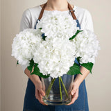 4PCS Hydrangea Artificial Flowers for Outdoors and Indoor, 21" White Flowers,... Hydrangea