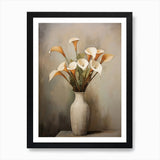 Calla Lily, Autumn Fall Flowers Sit Framed Wall Art Poster Canvas Print Picture Lily