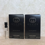 2 X Gucci Guilty Mens Pour Homme EDP Samples 0.05 oz / 1.5 ml Spray Travel (2) EDP