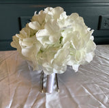 White silk hydrangea bridal bouquet Hydrangea