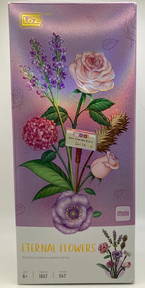 LOZ Mini Eternal Flowers Bouquet Brick Building Blocks Rose Lavender Hydrangea Hydrangea