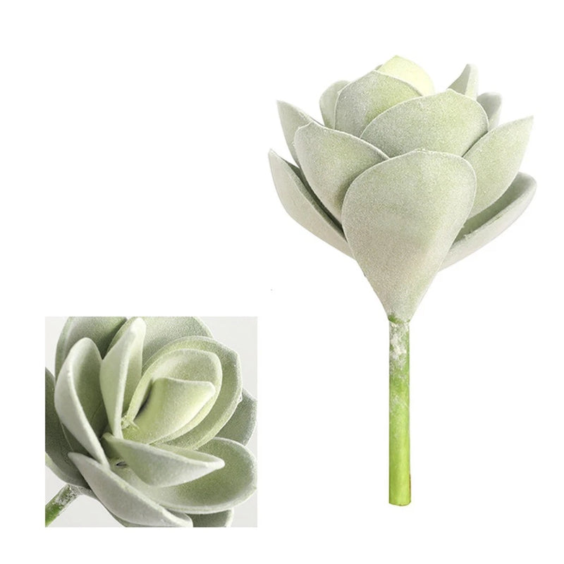 Lightweight 6.3in Artificial Succulent with Bendable Stem for Planters Green Plant