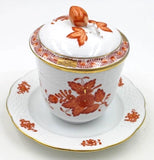 Herend Chinese Bouquet Rust Jam Jelly & Lid or Pot de Creme (s) 372 Bouquet