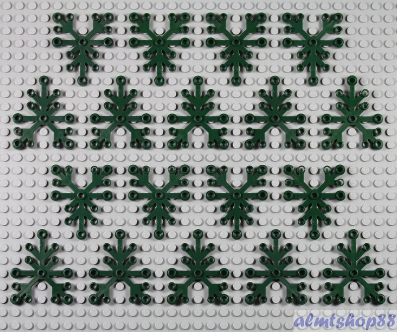 LEGO - Plant Leaves 6x5 Dark Green - Tree Branch Forest Jungle Foliage Leaf Lot Green Plant