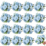 16 Pcs Peony Artificial Flowers Fake Silk Hydrangea Bouquet Elegant Peony Flo... Hydrangea